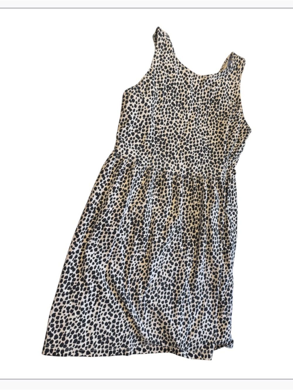 ❤️💲 $1 CLOSET! 10/$10 sale! 100% cotton Black and White Leopard Print Tank Dress